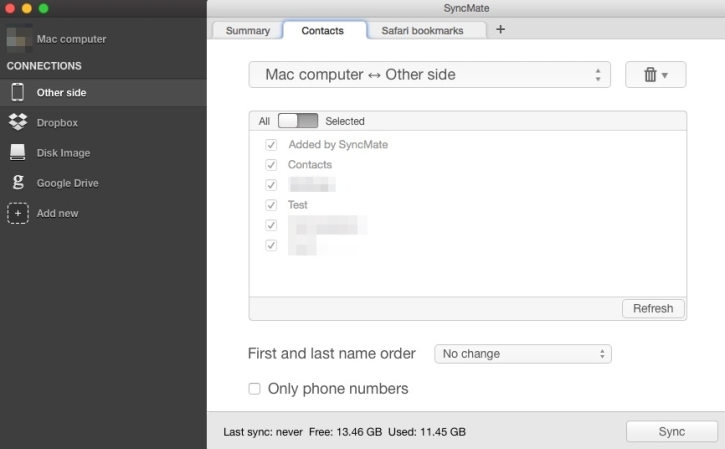using syncmate to sync mac and outlook contacts